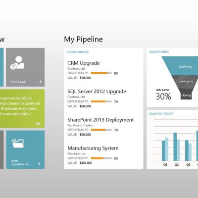 Microsoft Dynamics CRM Windows 8 Mobile Experience – Sales Dashboard