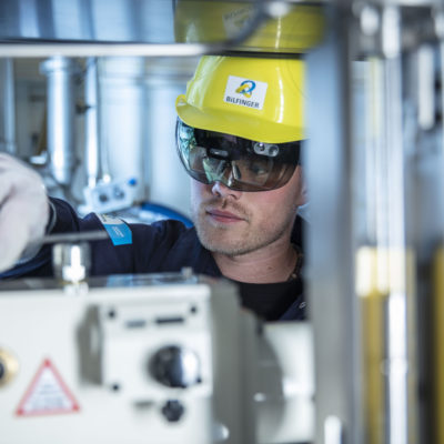 Firstline workers using Smart Glasses to help with work