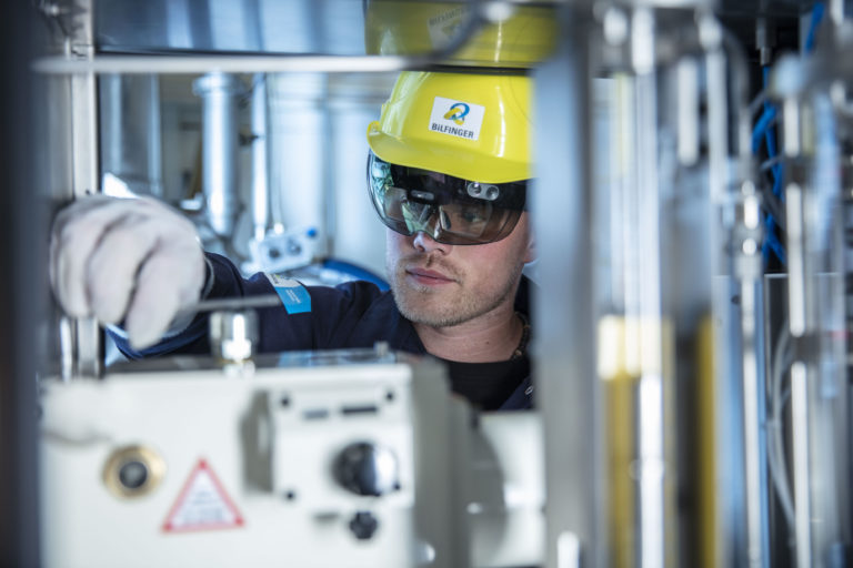 Firstline workers using Smart Glasses to help with work