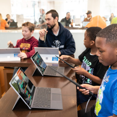 Microsoft Store offers free Summer Camps where students build a coding skills foundation with hands-on access to the Harry Potter Kano Coding kit.