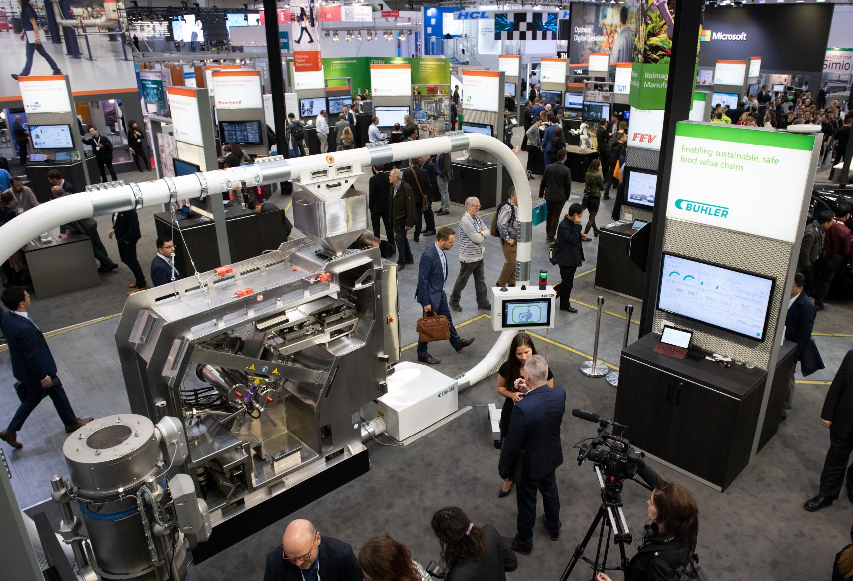 Microsoft booth at Hannover Messe 2019