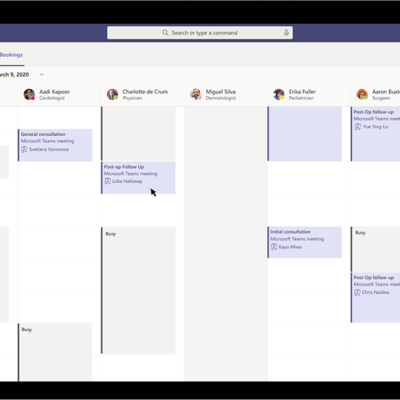 Bookings in Teams_Calendar View