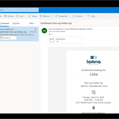 Bookings in Teams_Patient Email