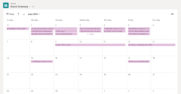 Microsoft Lists: Event itinerary template in calendar view