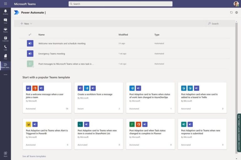 Power Automate templates