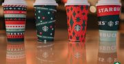 Microsoft Teams virtual background: Starbucks holiday cups