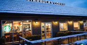 Starbucks store in the snow