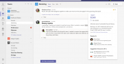 Topic card opening in Microsoft Teams