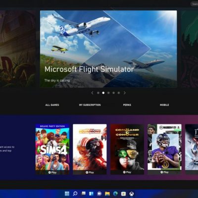 Windows 11 Xbox Game Pass Screen