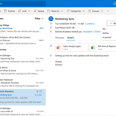 Outlook RSVP