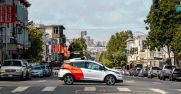 Car crossing an intersection in San Francisco