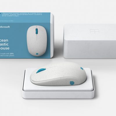 Microsoft Ocean Plastic Mouse packaging