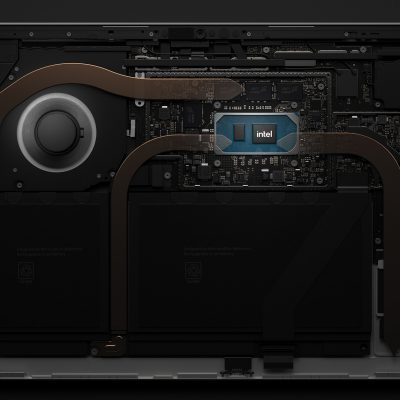 The internal view of a Surface Pro 8 device