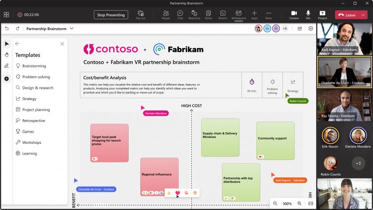 Whiteboard feature in Microsoft Teams