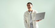 Man holding Surface Laptop Go 2