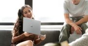 Woman holding Surface Laptop Go 2