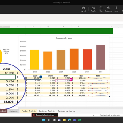 Excel Live embedded in Microsoft Teams