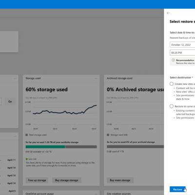 Content restore in Microsoft Syntex