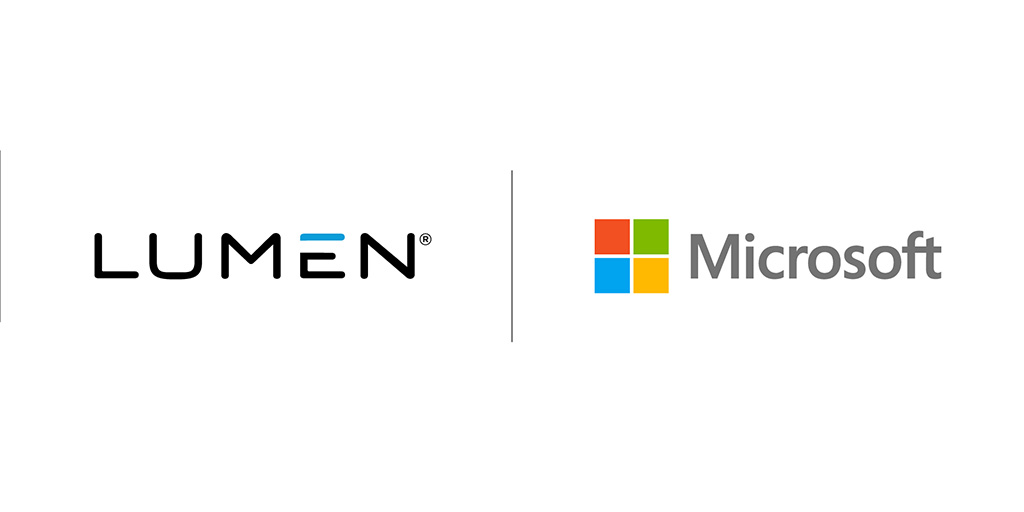 Lumen and Microsoft logos