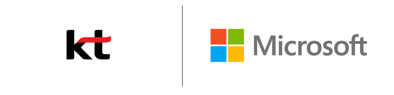 KT Corporation x Microsoft Logo Lockup