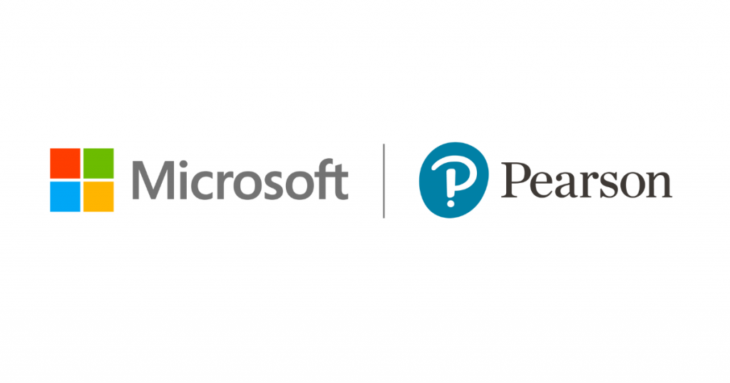 Microsoft and Pearson logos