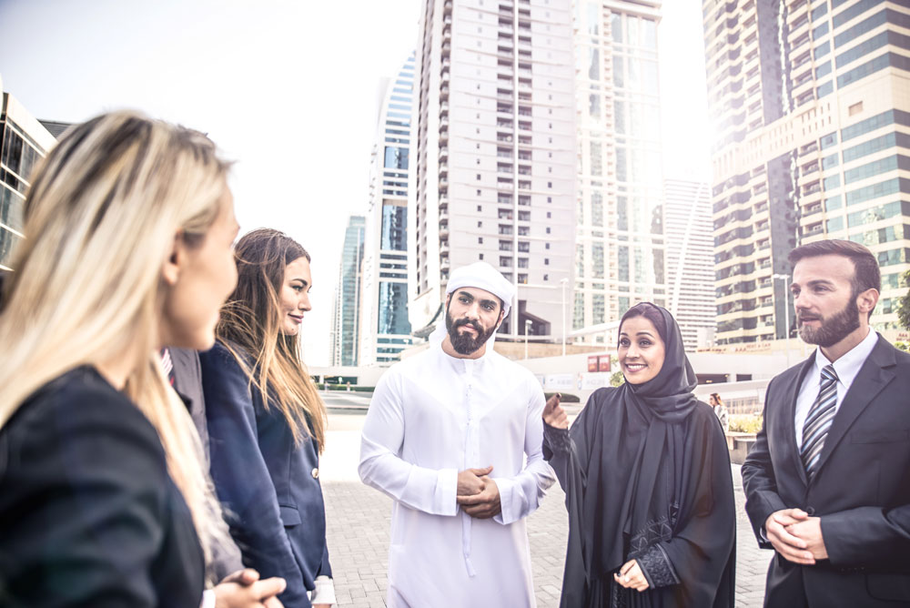 Middle Eastern business leaders in conversation