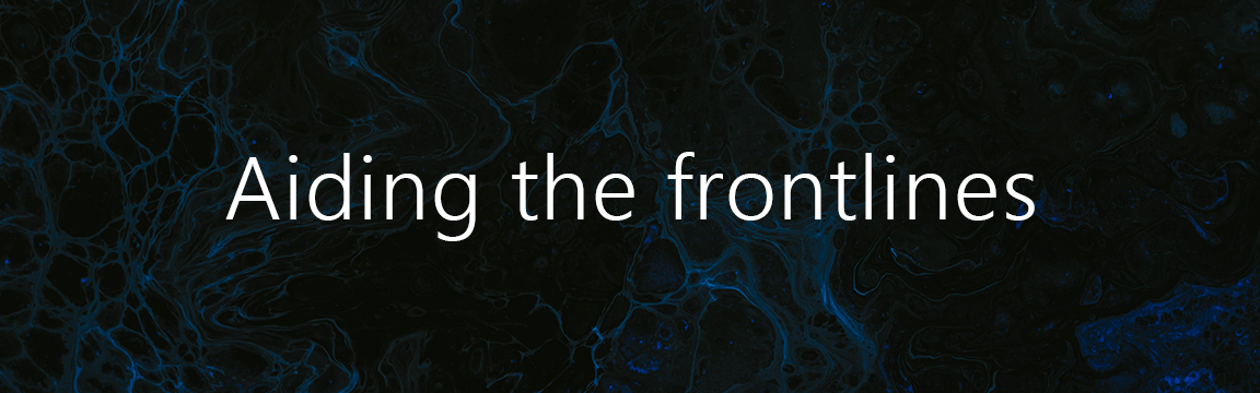 Header: Aiding the frontlines