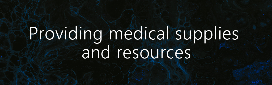 Header: Providing medical supplies and resources