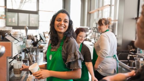 A Starbucks barista.