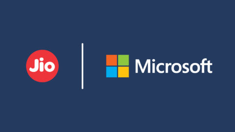 The Jio and Microsoft logos.