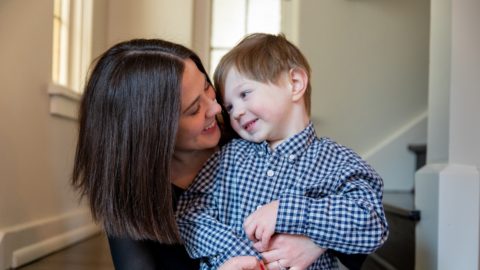 Melissa Mulholland and son Conor