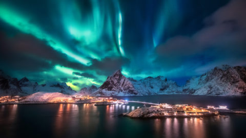 The Northern Lights over Norway.