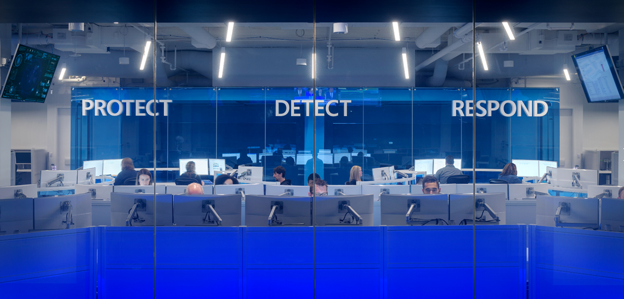 Protect Detect Respond Schild im Security Center