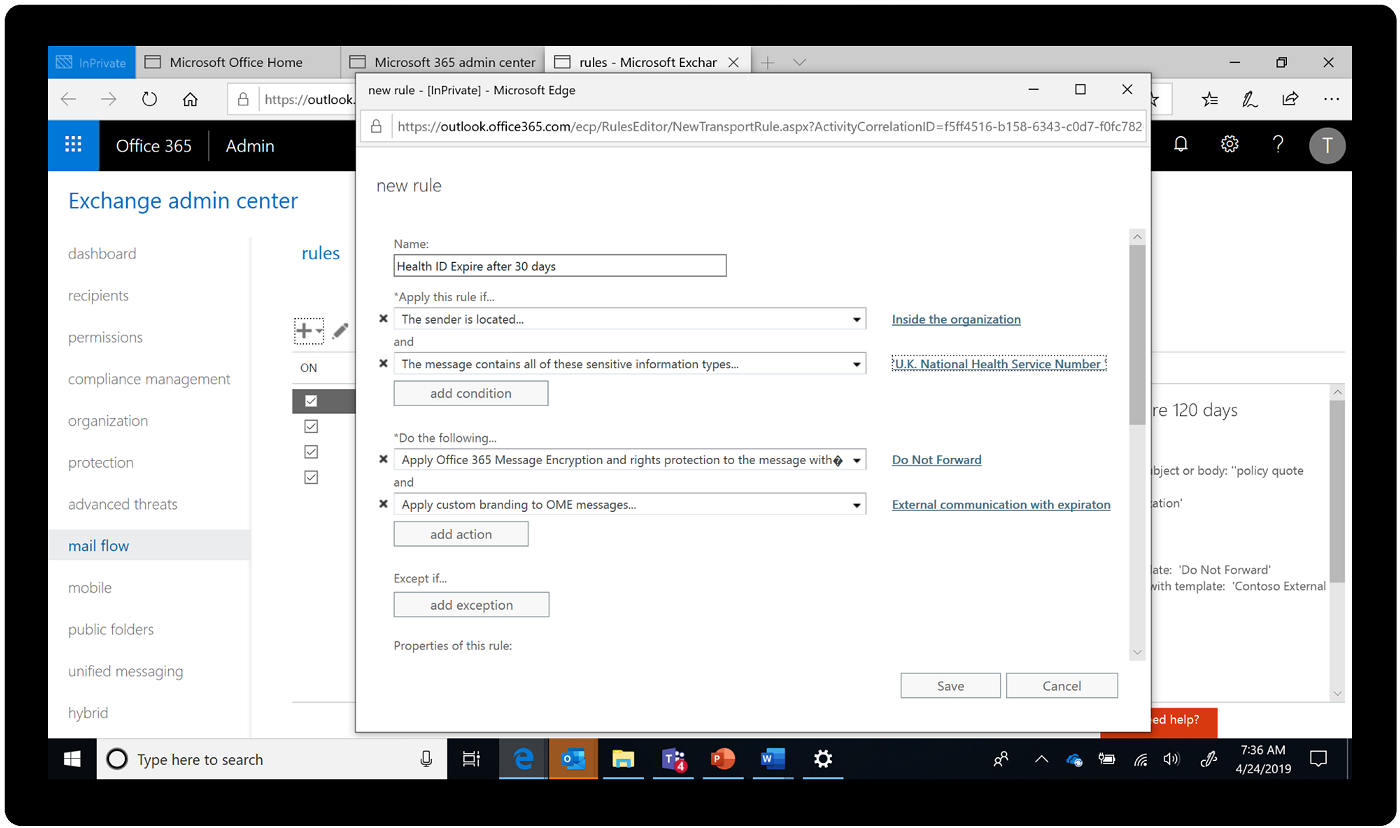 Advanced Message Encryption Microsfot 365