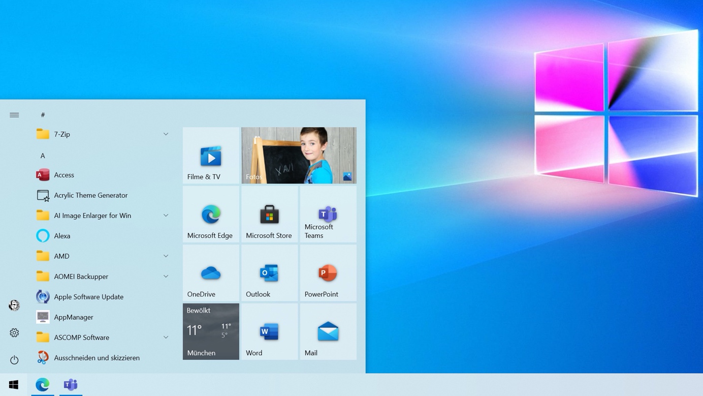 Screenshot Startmenu