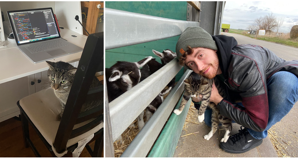 Bild von Daniel Heinze mit seiner Katze