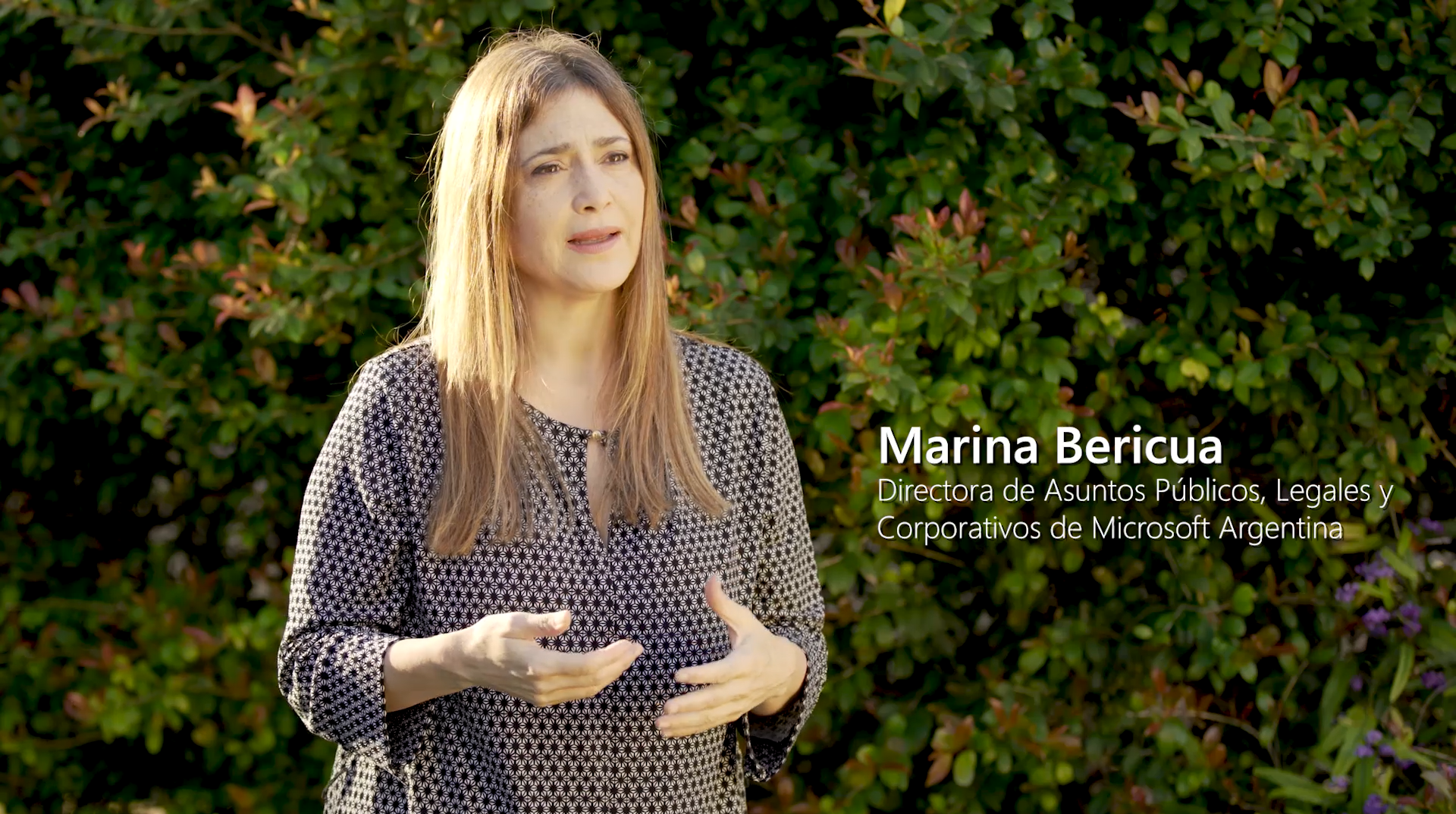 Marina Bericua, Directora de Asuntos Públicos, Legales y Corporativos de Microsoft Argentina