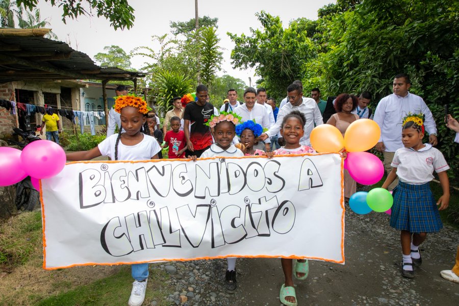 Habitantes de la población de Chilvicito, Tumaco