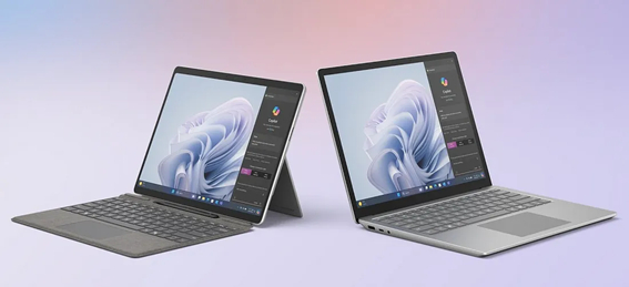 Imagen con Surface Laptop 6 y Surface Pro 10