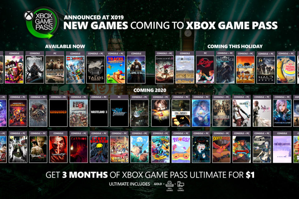 Imagem com capas de jogos que entram no Xbox Game Pass