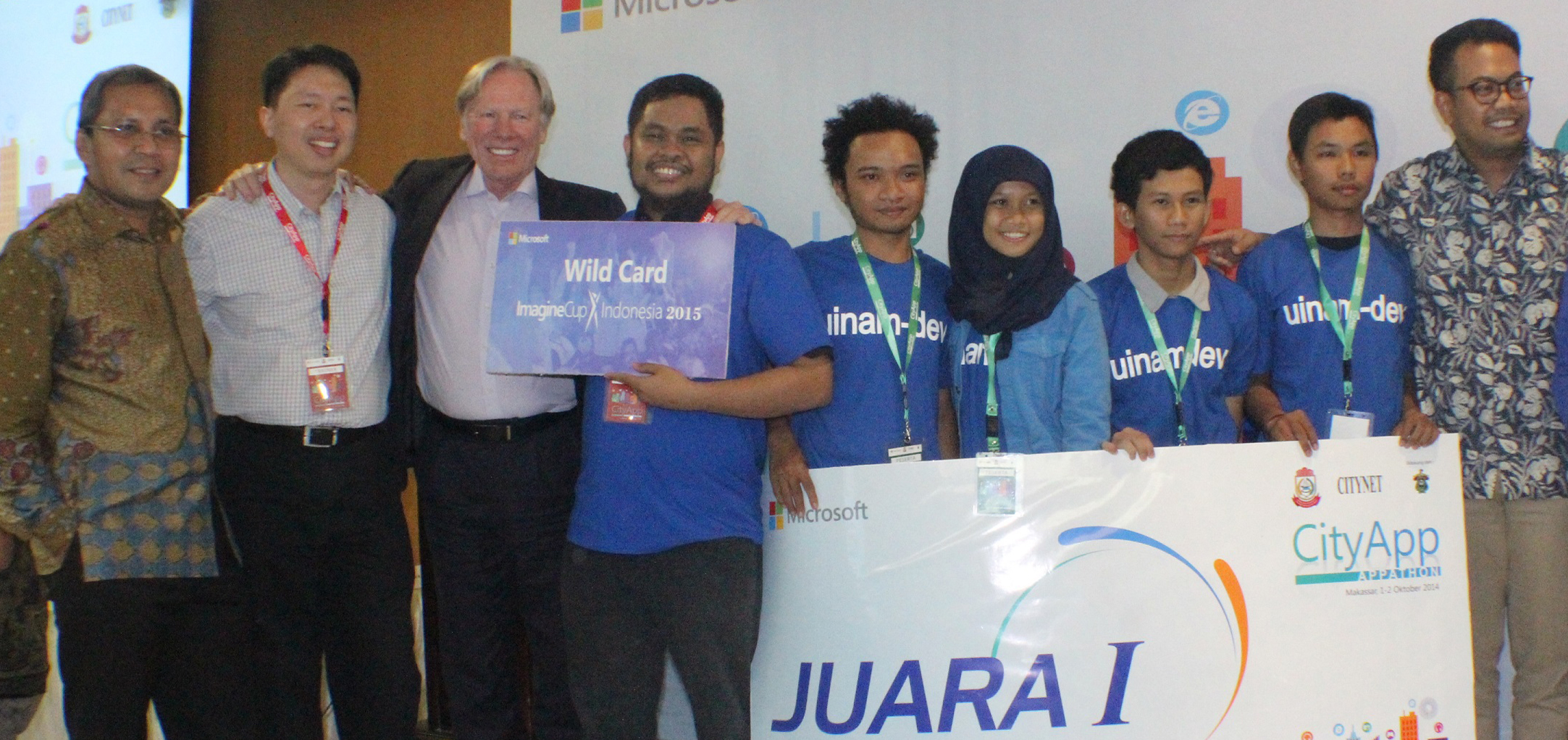 UIN Alauddin Makassar team, the first winners of the Makassar CityApp Appathon