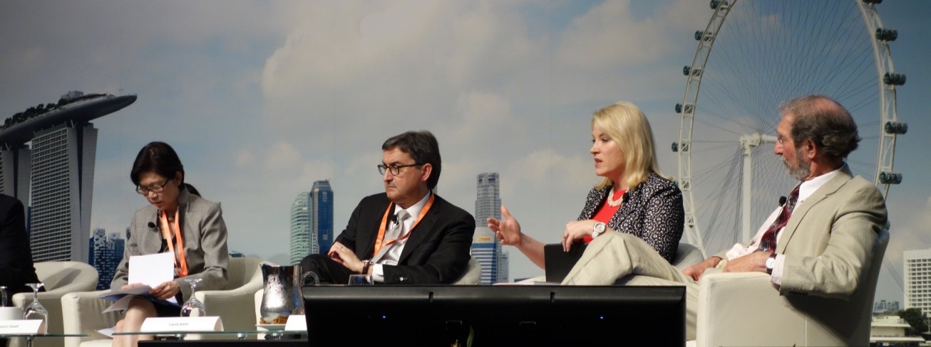 Laura Ipsen, Corporate Vice President of Worldwide Public Sector, Microsoft, speaking at a plenary discussion titled 'The Next Urban Decade: Critical Challenges & Opportunities'.