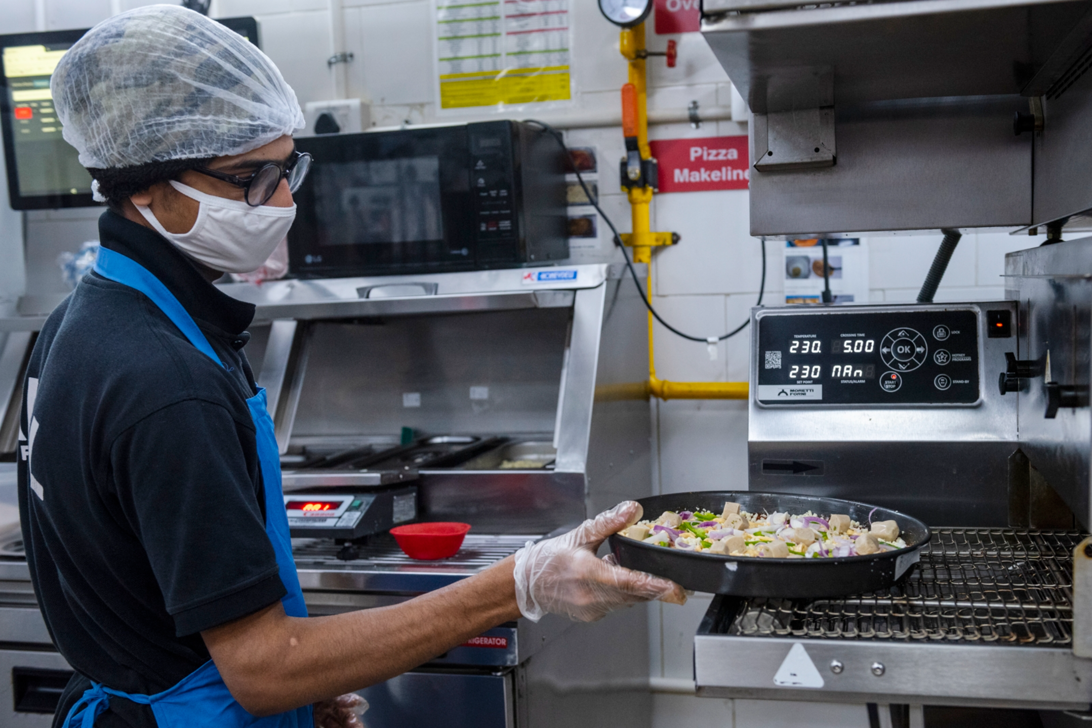 A chef in a kitchen