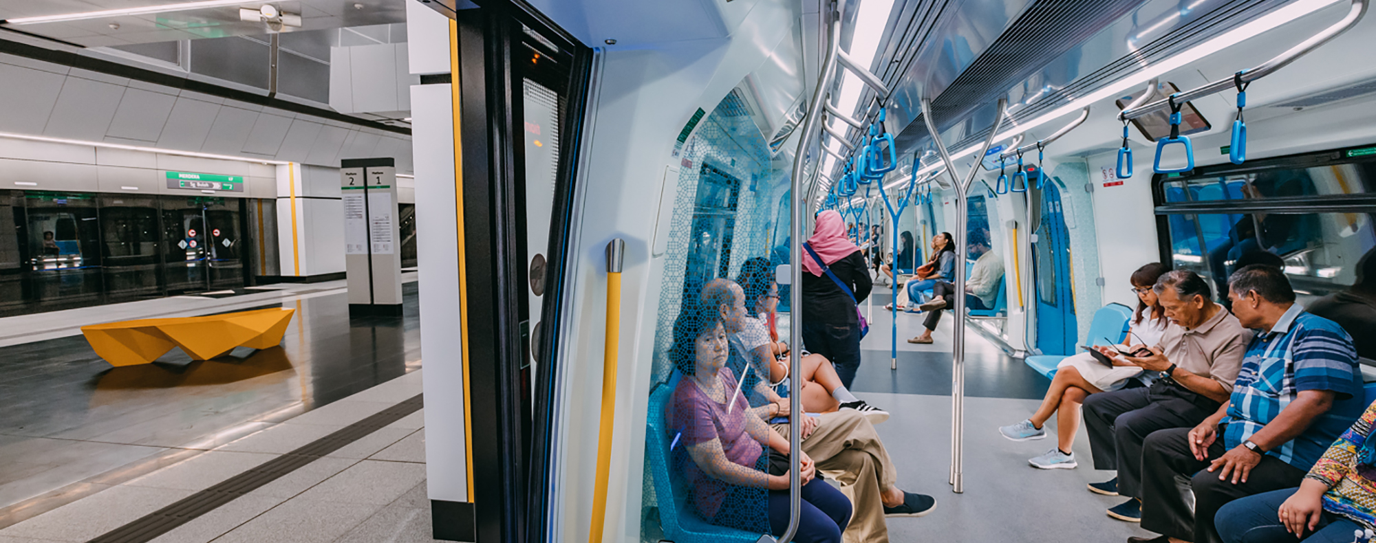 People riding MRT