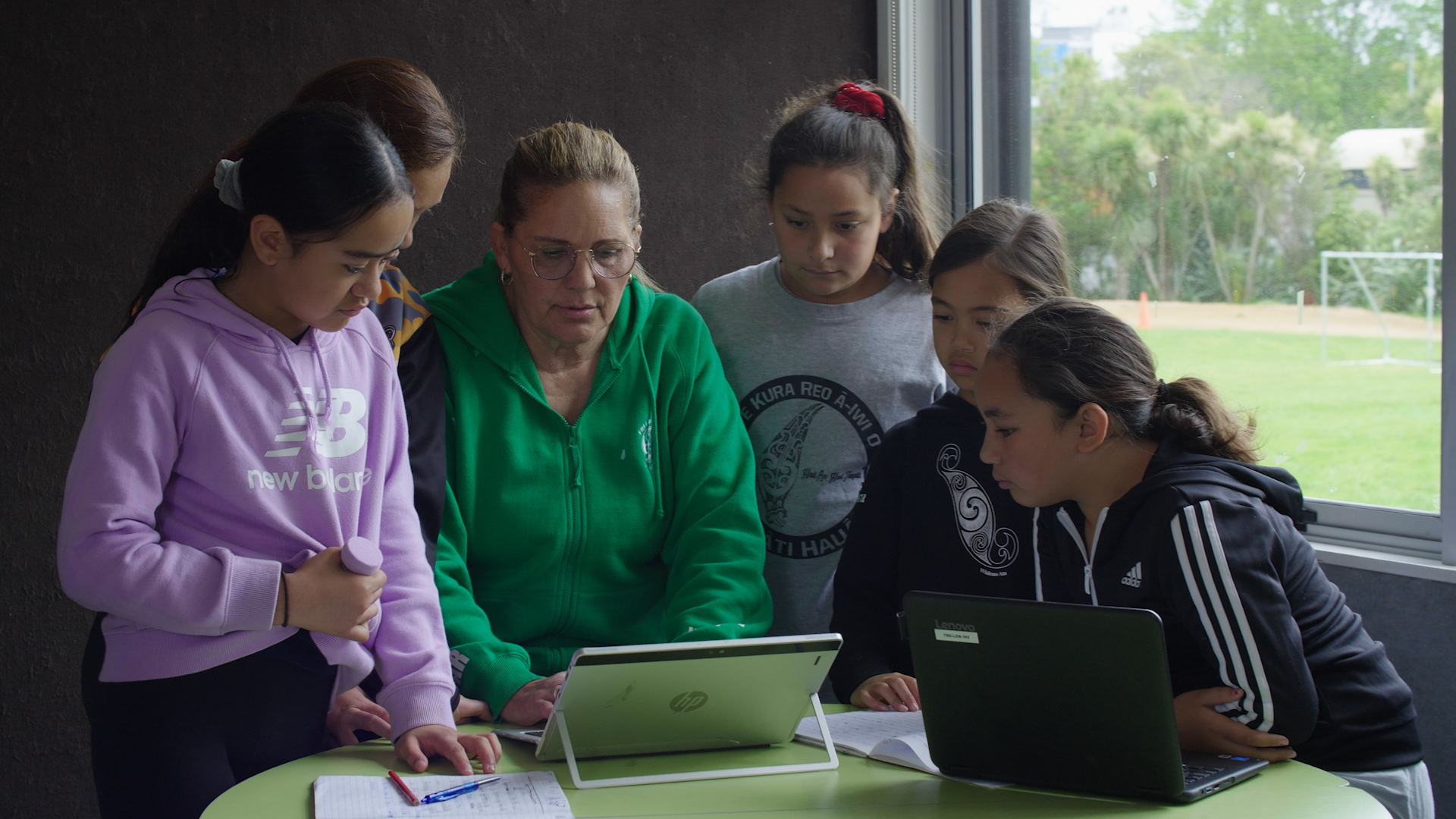 Teacher with children in classroom