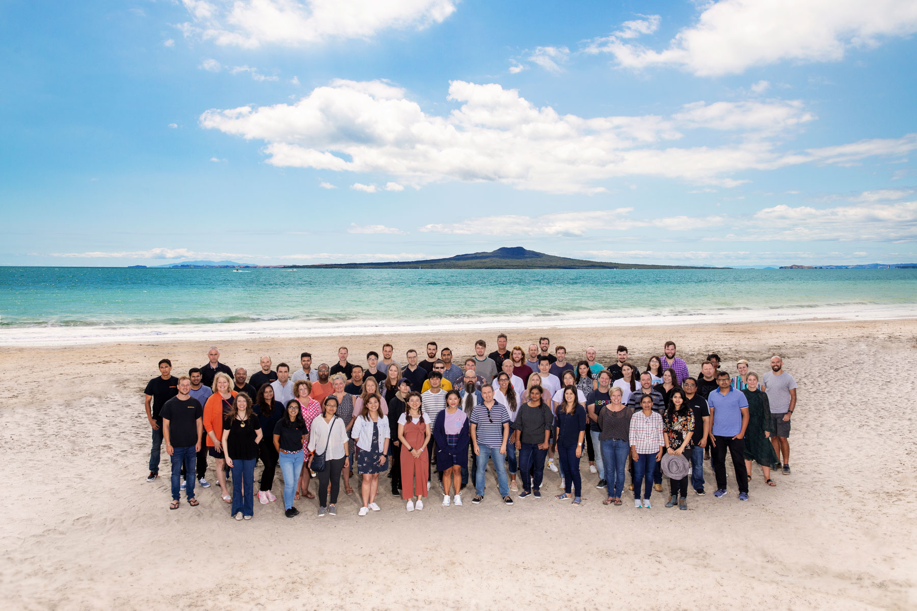 Snapcomms team photo at the beach