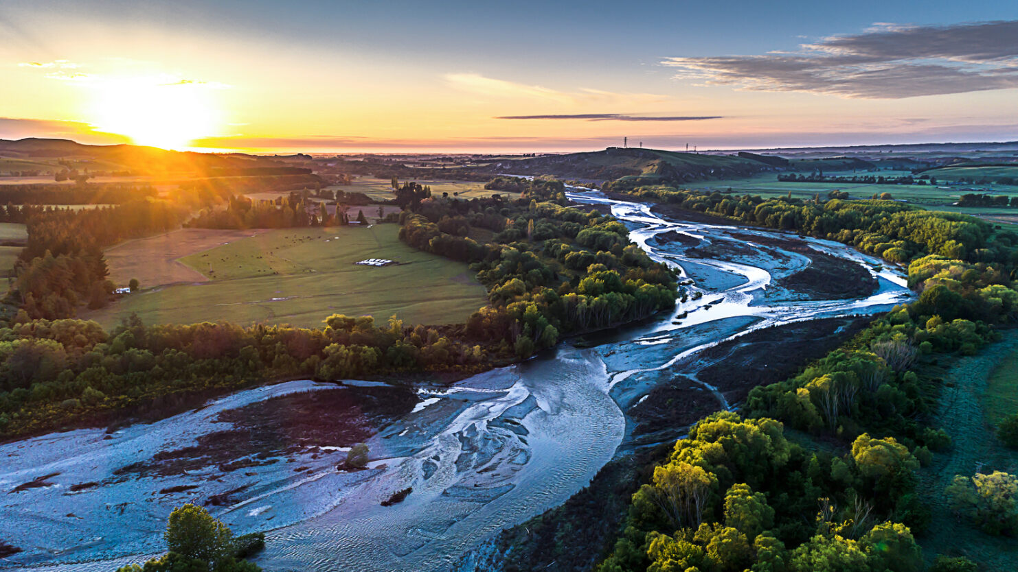 New Zealand river landscape