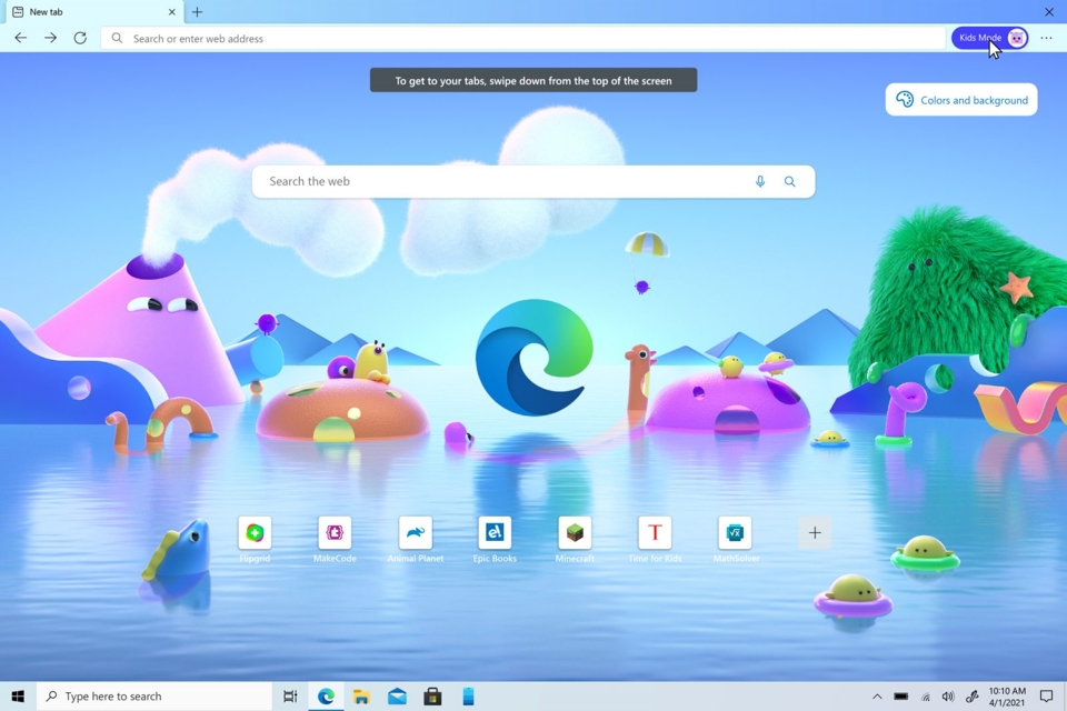 How to launch Kids Mode in Microsoft Edge