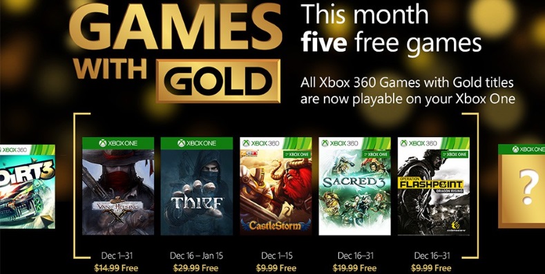 December 2015 xbox live gold