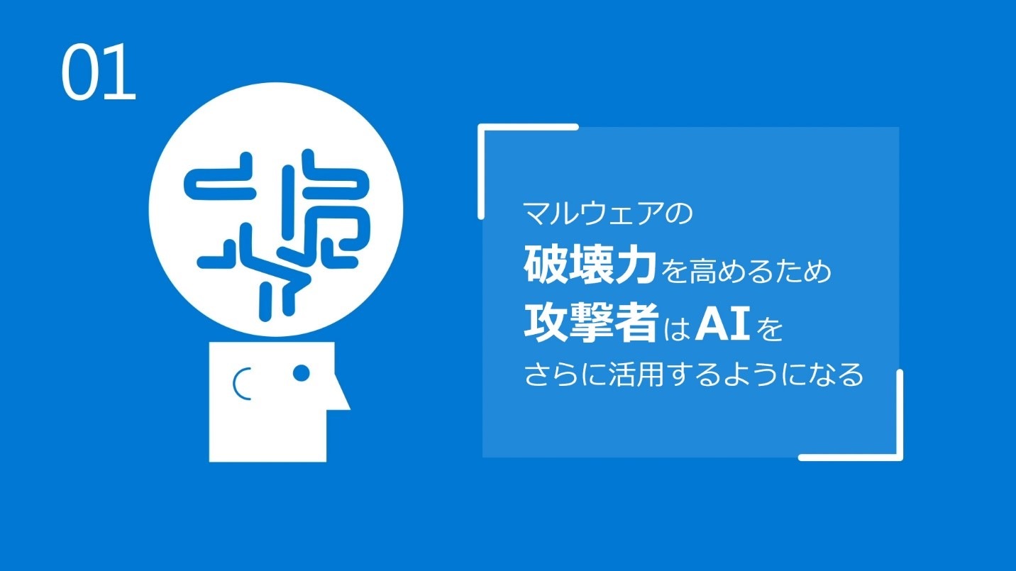 「マルウェアの破壊力を高めるため攻撃者は AI をさらに活用するようになる」